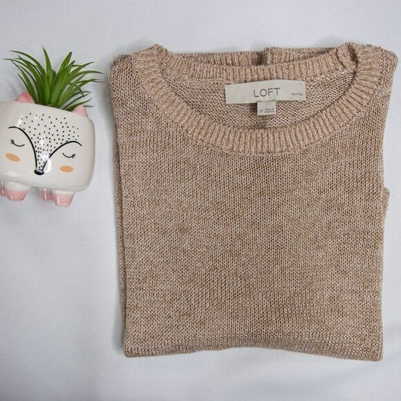 New! Loft Shimmer Dolman Sweater Tee, color:‎ Rose Gold - Picture 16 of 16